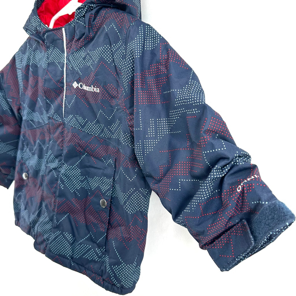 COLUMBIA Puffer Coat INSULATED Reflective SKI Zip Snow Jacket BOYS 2T Toddler - Picture 4 of 11